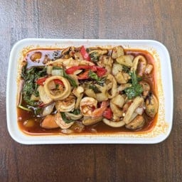 กับข้าว ผัดพริกเผาทะเล