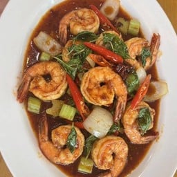 กับข้าว ผัดพริกเผากุ้ง
