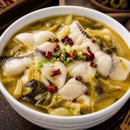 ปลาต้มผักกาดดองสไตล์จีน