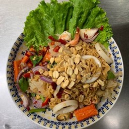 ยำวุ้นเส้นกุ้งสุก
