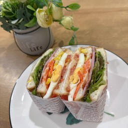 แซนวิช ไข่ แฮม (เพิ่มชีสได้)