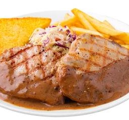 สเต็กคอมโบหมู+ไก่