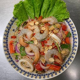 ยำวุ้นเส้นกุ้งสด
