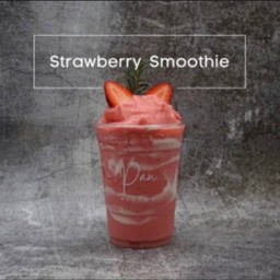 Strawberry Yogurt Smoothie - สตอเบอร์รี่ โยเกิร์ต สมูธตี้