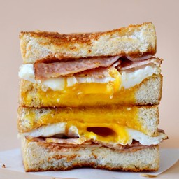 Bacon and Egg Parm Cheese Sandwich - เบคอน และไข่ พาร์ม ชีส แซนด์วิช