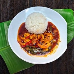 ข้าวกุ้งผัดพริกเผา