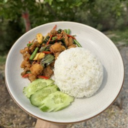 ข้าวปลาแรดผัดฉ่า