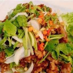 ยำเอ็นไก่ทอด