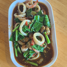 กับข้าว คะน้าทะเล