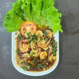 กับข้าว โหระพากุ้ง