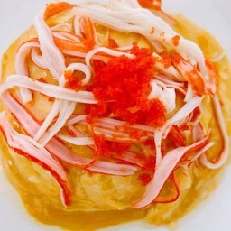 ข้าวไข่ข้นหน้าปูอัดไข่กุ้ง