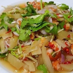 ยำเกี่ยมฉ่ายกุ้งแห้ง
