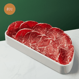 B31 เนื้อสันคอนำเข้าสไลซ์ M (10 ชิ้น)