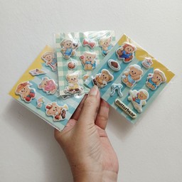 สติ๊กเกอร์3D ButterBear3แผง
