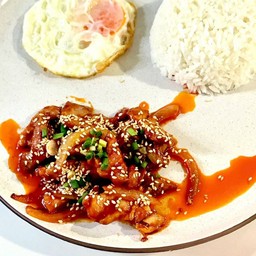 ข้าวหมูโคชูจัง+ไข่ดาว