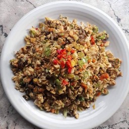 ข้าวไข่ขยี้มังสวิรัติ