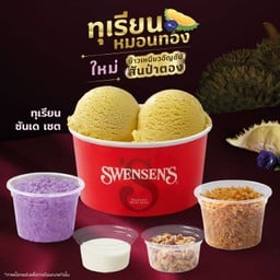 ทุเรียน หมอนทอง ซันเด เซต พร้อมข้าวเหนียวอัญชันสันป่าตอง