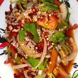 ยำไข่ดาวหมูสับ