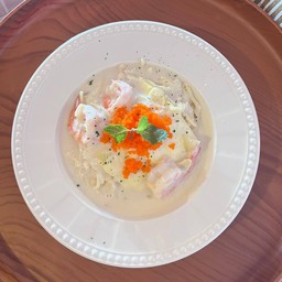 คาโบนาร่ากุ้ง+ไข่กุ้ง