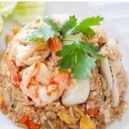 ข้าวผัดกุ้ง+ปลาหมึก