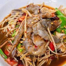 ส้มตำกุ้งสด