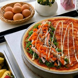 พิซซ่า ยำสาหร่าย ปูอัด ไข่กุ้ง