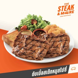 ดับเบิ้ลสเต๊กหมูสไปซี่