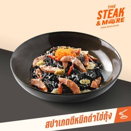 สปาเกตตีหมึกดำไข่กุ้ง
