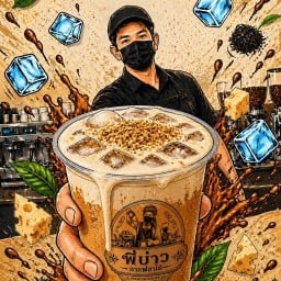 กาแฟชาใต้ชีส พี่บ่าว เหมืองง่า