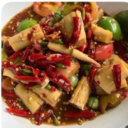 ตำหน่อไม้ปูปลาร้า