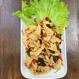 กับข้าว ผัดฉ่าไก่