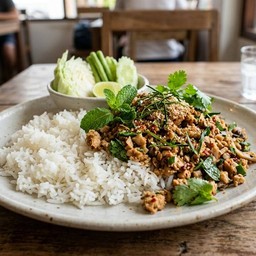 ข้าวราดลาบหมู
