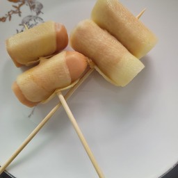 มันฝรั่งพันไส้กรอกหนังกรอบ หม่าล่าทอด