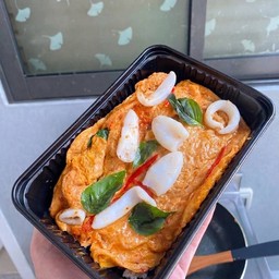 ข้าวไข่ข้น (ห่อหมกปลาหมึก)