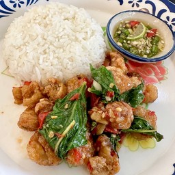 ( แนะนำ ) กะเพรากากเจียว