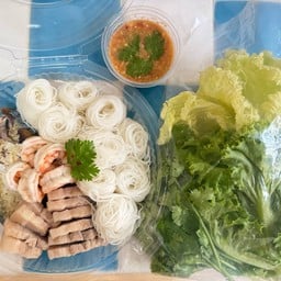 เมี่ยงหมี่น้ำจิ้มถั่วตัดรสเด็ด