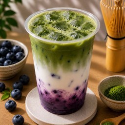 Blueberry Matcha Latte