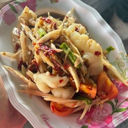 ตำทะเล+ไข่เค็ม