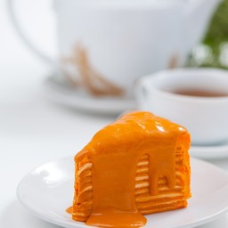 Thai Tea Crepe Cake