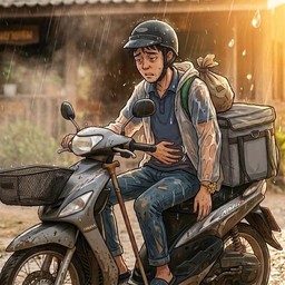 ปันน้ำใจให้ไรเดอร์ (ไส้กรอกแดง2ไม้)
