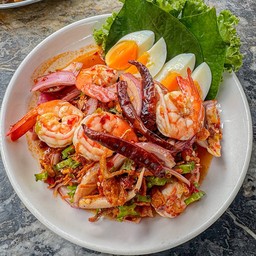ยำถั่วพลูกุ้งสด/ไข่ต้ม