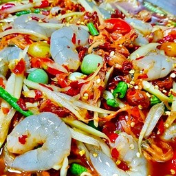 ตำหอยดอง+กุ้งสด แซ่บๆ (ใส่กุ้ง 5 ตัวนะคะ)