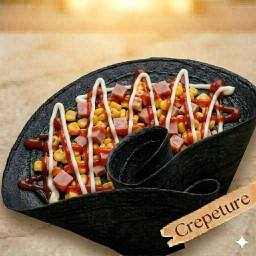 เครปชาโคล แฮมไก่ ข้าวโพด