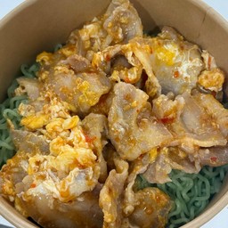บะหมี่หยก+สามชั้นสไลด์ผัดสุกี้