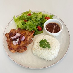 Grilled Chicken Jim Jaew with rice