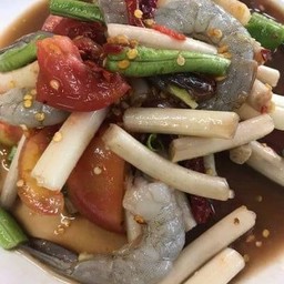 ตำไหลบัวกุ้งสด