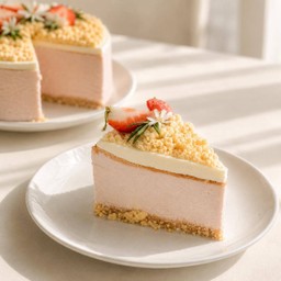 STRAWBERRY CRUMBLE CHEESE CAKE