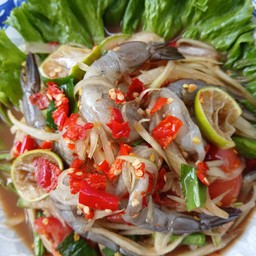 ตำกุ้งสด