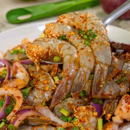 ลาบกุ้งสด