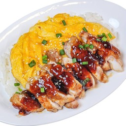 ข้าวไก่ย่างเทอริยากิ+ ไข่ข้น